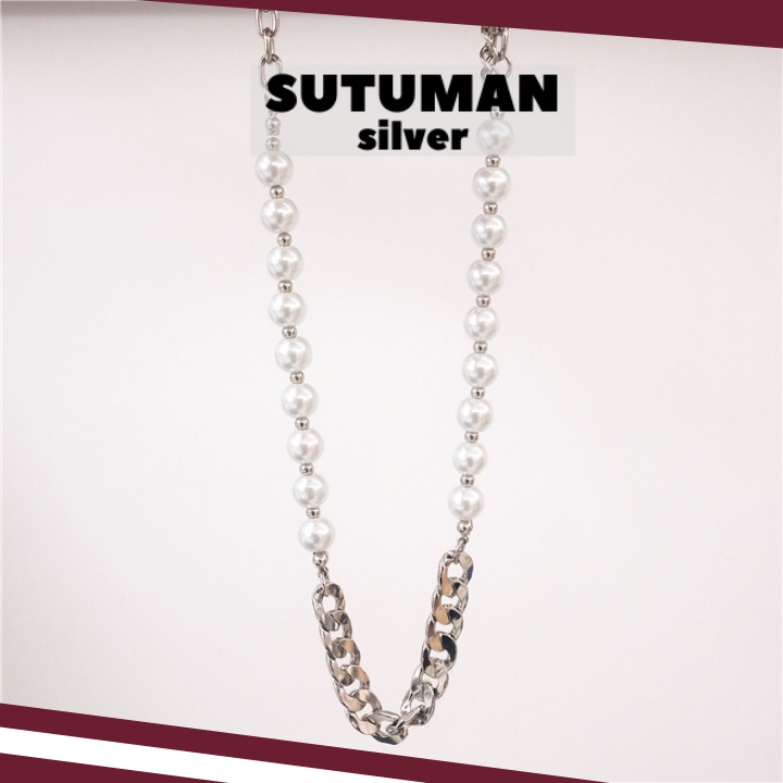 [HỎA TỐC] Dây chuyền chuỗi ngọc dài phụ kiện thời trang xu hướng mới SUTUMANsilver