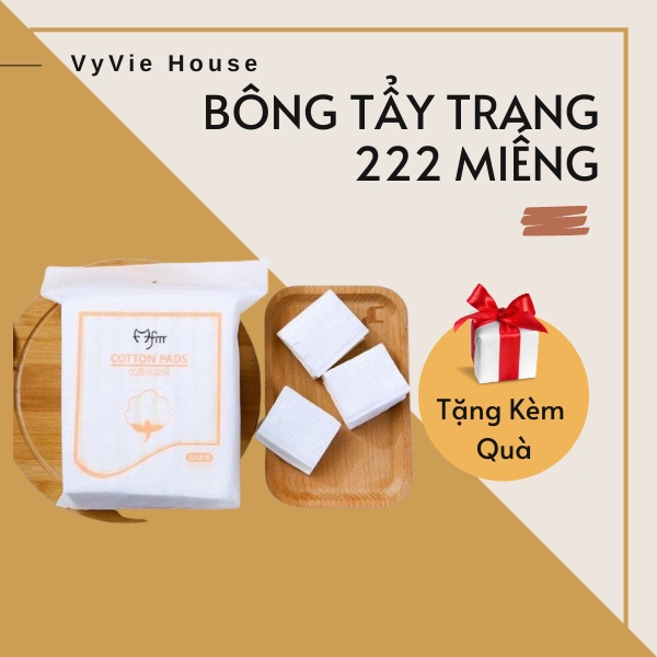 Bông Tẩy Trang 3 Lớp Cotton Pads 222 Miếng | Tẩy trang hàng ngày, tẩy trang makeup