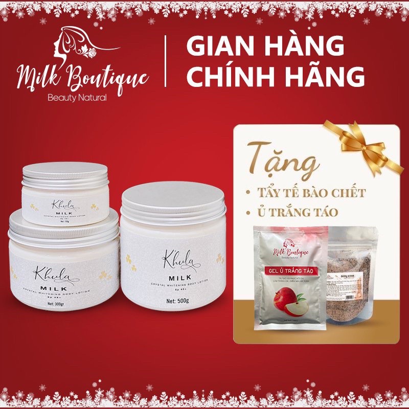 Kem dưỡng trắng da body K'HULA MILK, không bết rít, không lộ vân kem, hàng chính hãng Huyền Milk Boutique