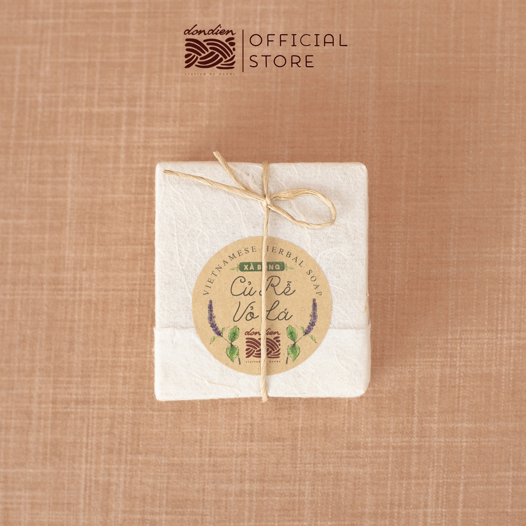Xà bông handmade dưỡng da Đồn Điền - Củ Rễ Vỏ Lá 90gram