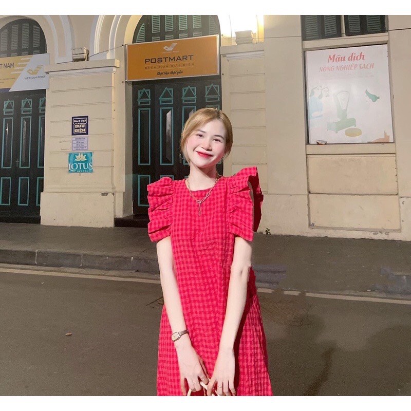 Váy thời trang kẻ caro cánh tiên xinh xắn đi làm đi chơi thoải mái &quot;hàng loại 1&quot;