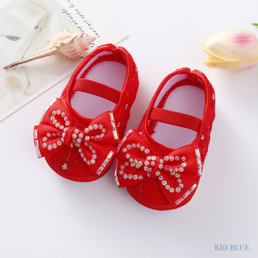 Giày búp bê đính nơ chống trượt thời trang dành cho bé