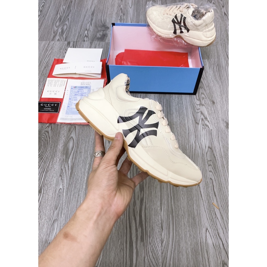 Giày sneaker Gucci chucky mầu trắng sữa hàng siêu cấp (full box-free ship)