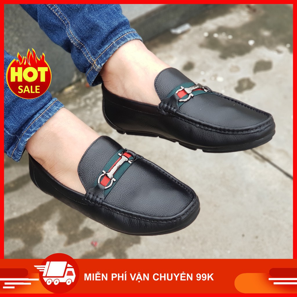 Giầy Lười Da Bò Thật Cực Mềm Mịn, Dáng Đi Ôm Chân , Hàng Đẹp