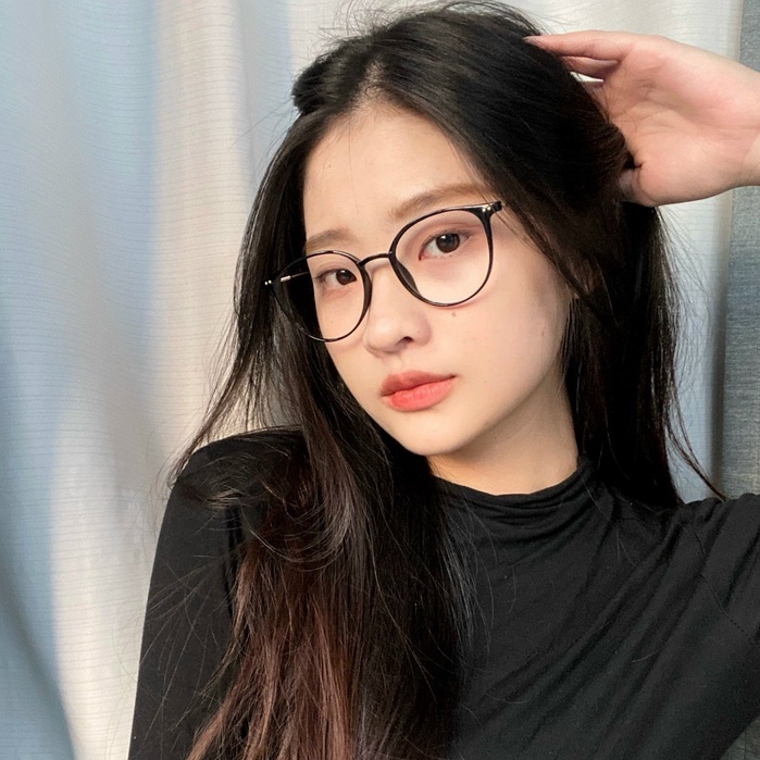 Gọng kính cận mắt tròn nam nữ LILYEYEWEAR chất liệu nhựa phối kim loại, đa dạng màu sắc 00004