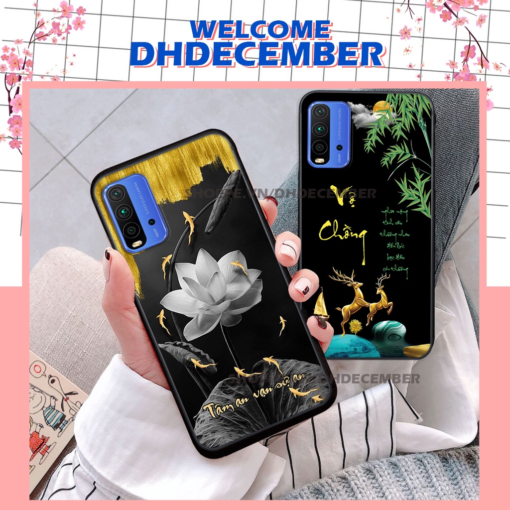 Ốp lưng Xiaomi REDMI 9T in hình thư pháp tâm an vạn sự an ,mã đáo thành công SIÊU CHẤT