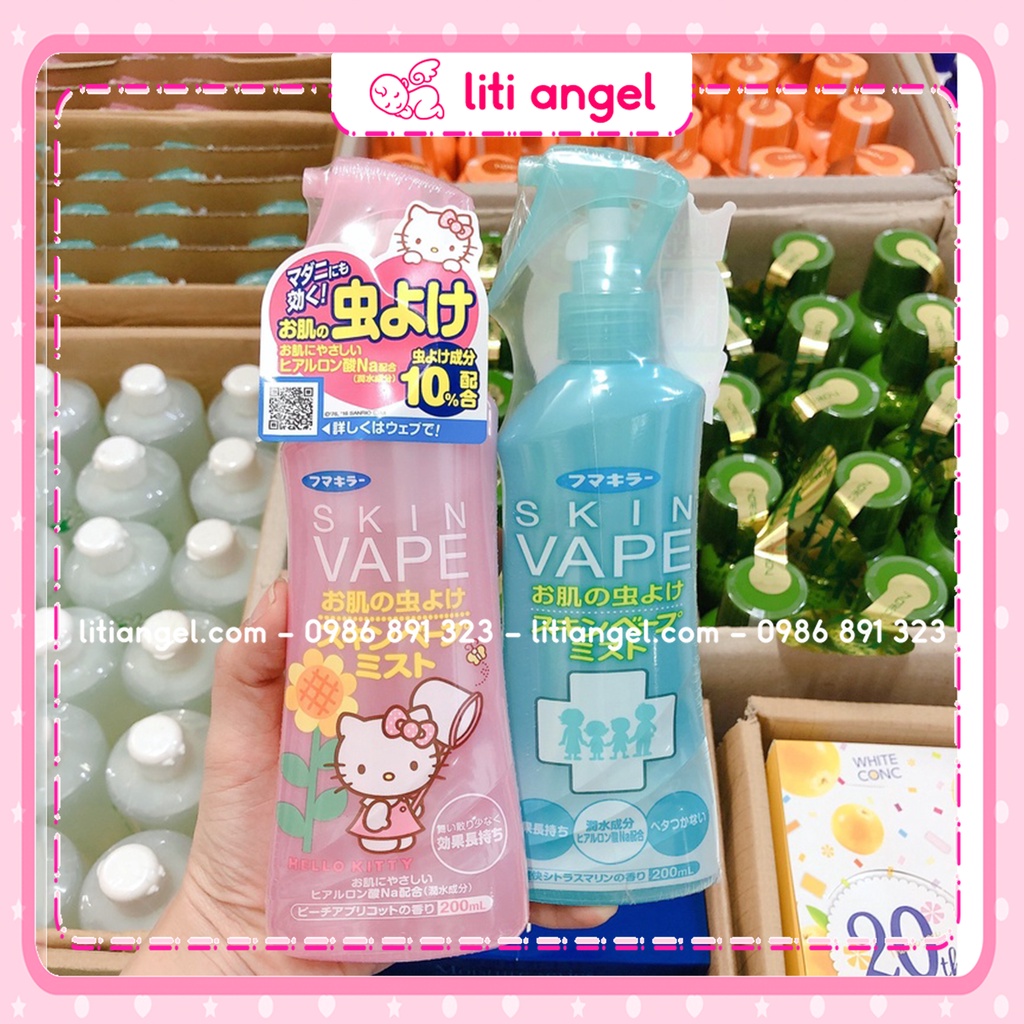 Xịt chống muỗi SKIN VAPE cho bé hàng nội địa Nhật 200ml