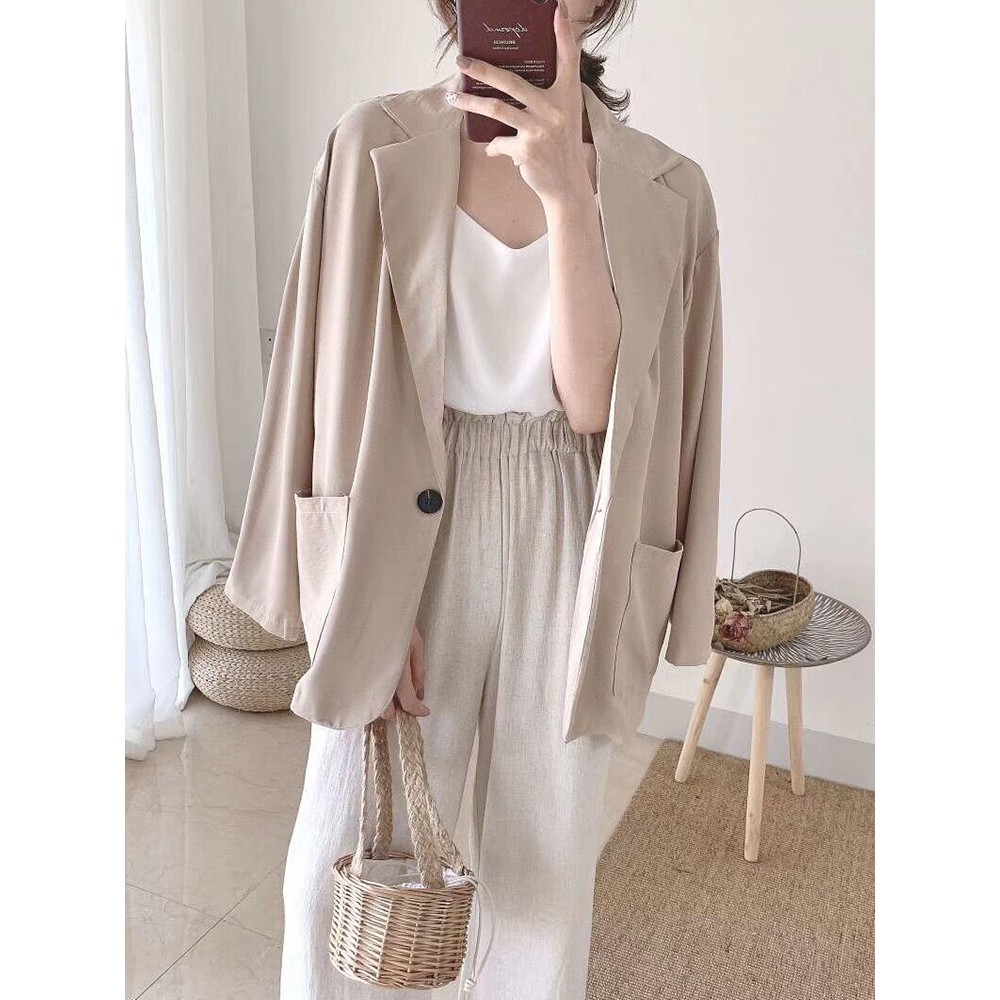 Áo khoác Blazers nữ đơn giản nhẹ nhàng Hàn Quốc (ORDER) - Có ảnh thật | BigBuy360 - bigbuy360.vn