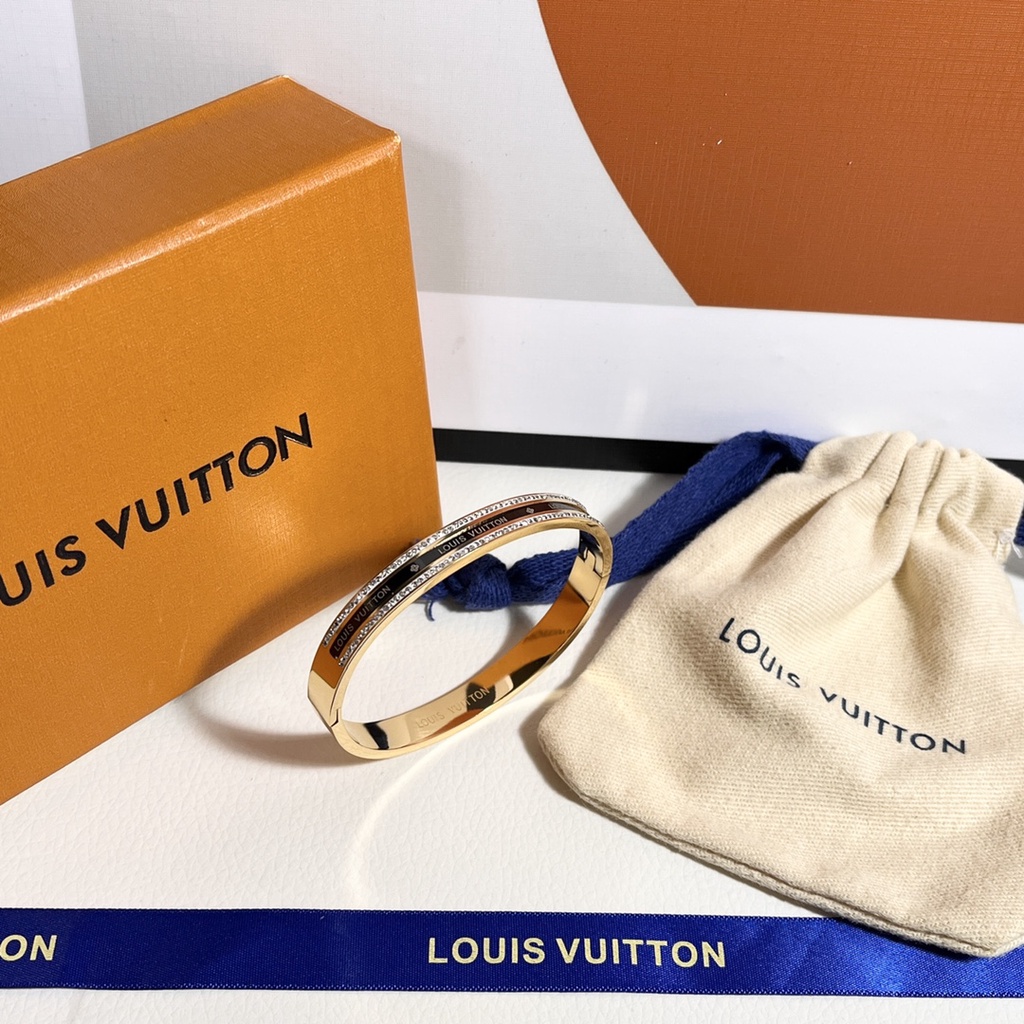 LOUIS VUITTON Vòng Tay LV Bằng Thép Thời Trang Đơn Giản Cho Nam Và Nữ