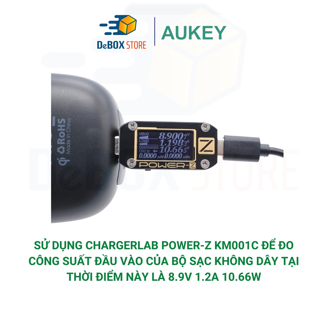 【Giao Hỏa Tốc】Giá Đỡ Điện Thoại Kiêm Bộ sạc ô tô không dây AUKEY HD-C60 QI 10W mới 2021, Thiết kế Sang Trọng, Chắc Chắn