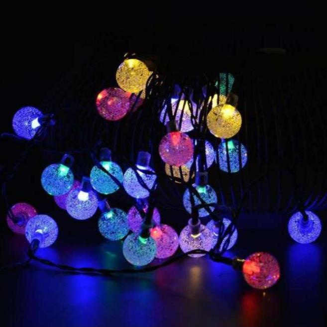Dây đèn không chớp bi bọt đủ màu 8m 40bóng , dây đèn trang trí chống nước, đèn trang trí noel