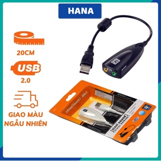 Usb sound card adapter 5h 7 1 .h5, dây chia mic và loa từ cổng usb, cáp nối usb ra sound cho máy tính