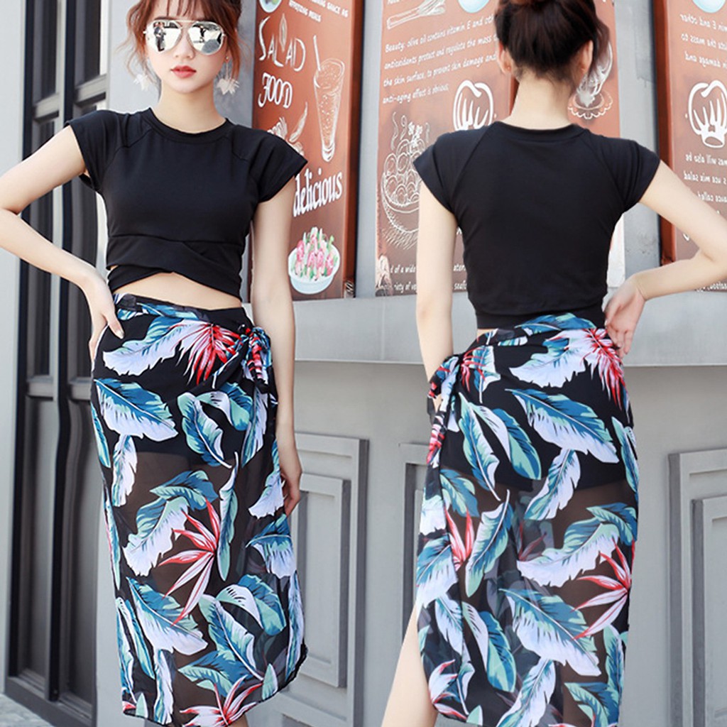 Đồ bơi kín đáo đi biển cạp cao áo tắm Hàn Quốc sexy BXE | BigBuy360 - bigbuy360.vn