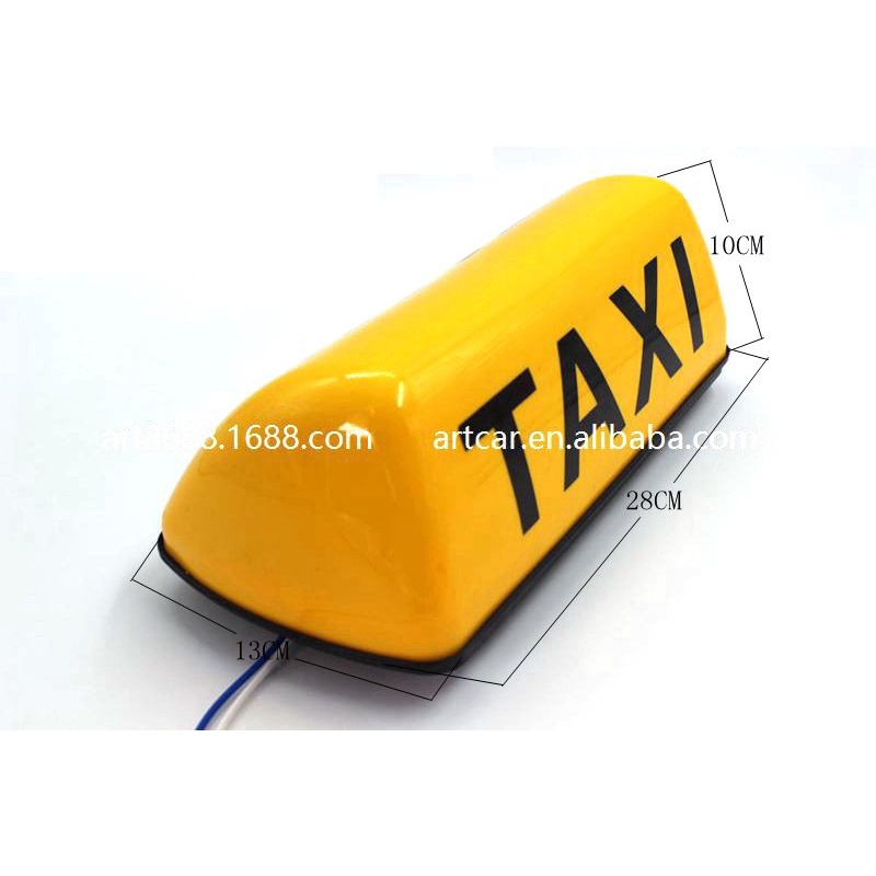 Mào TAXI hút nam châm 28cm có đèn LED gắn nóc ô tô