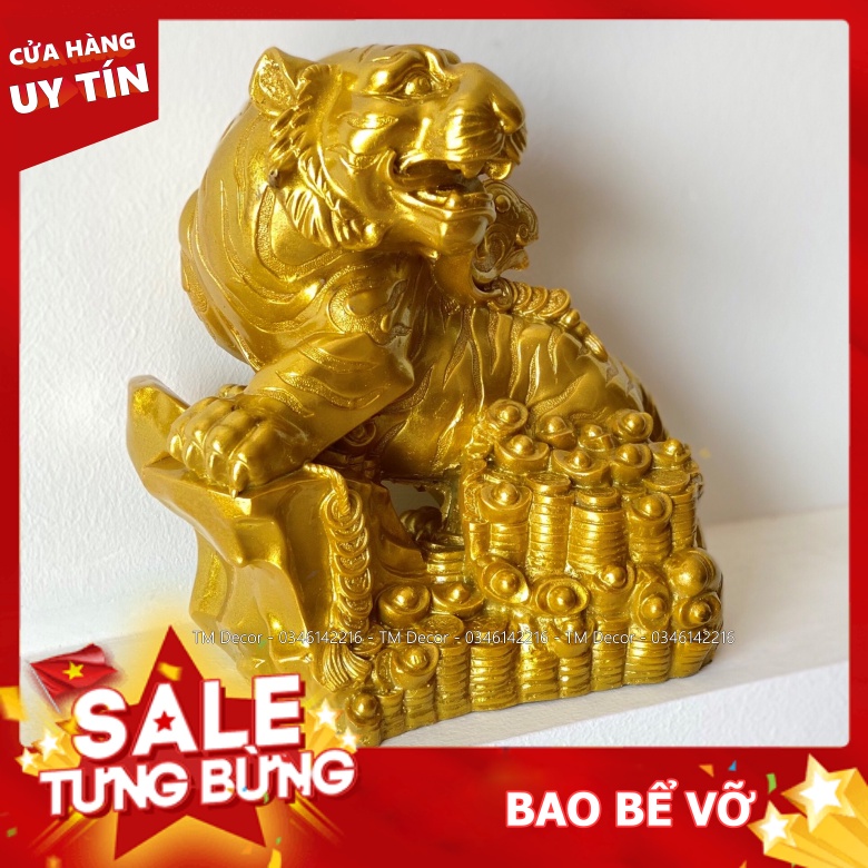 Tượng hổ phong thủy trang trí nhà cửa, decor phòng khách, trang trí bàn làm việc TM Decor
