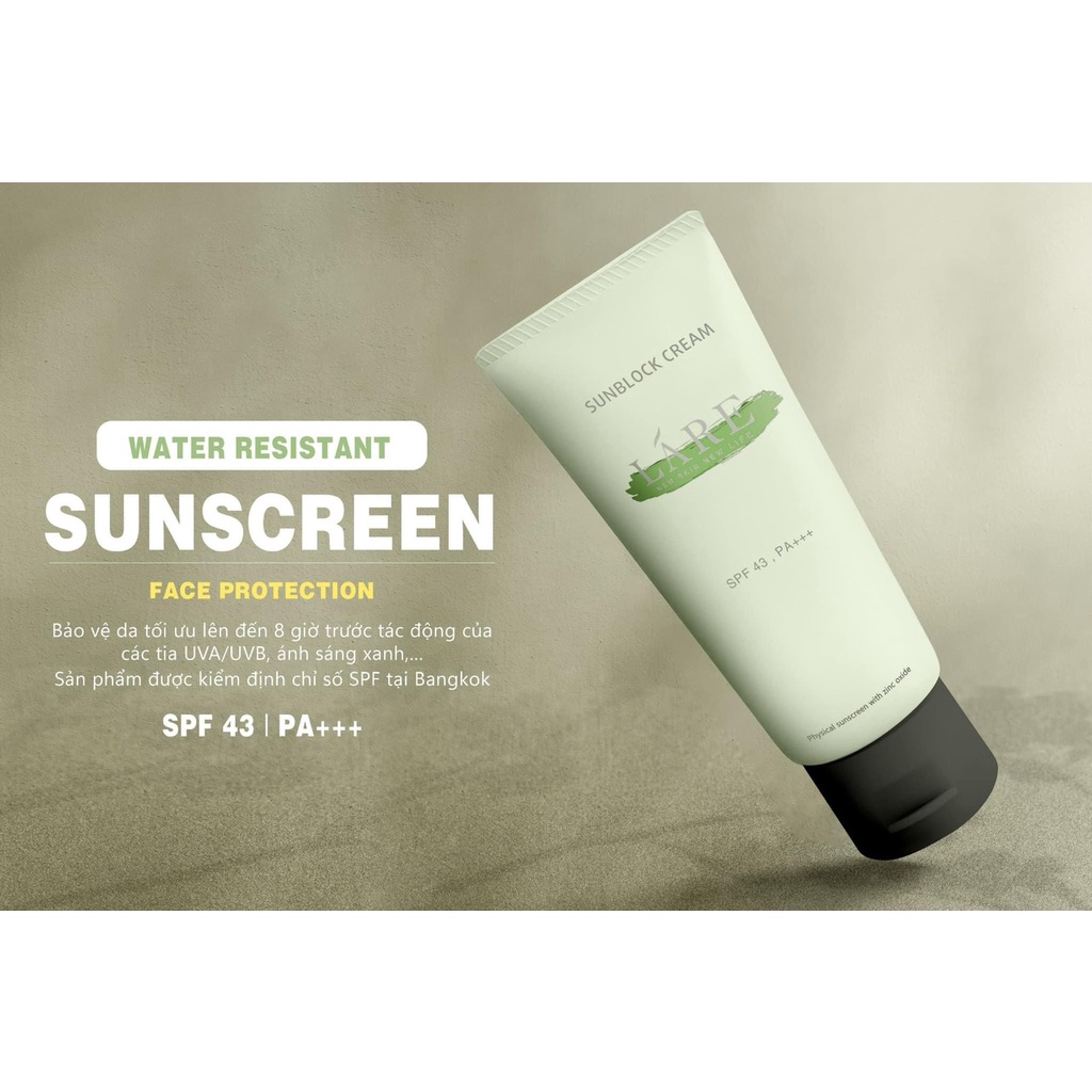 KEM CHỐNG NẮNG SUNBLOCK CREAM LÁRE THANH DƯỢC SPF 43, PA+++