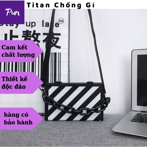 Túi Đeo Chéo siêu bền thời trang túi nam nữ Bias Bag PUN Màu Bạc chống thấm nước tùy ý điều chỉnh - Túi Bias Bag