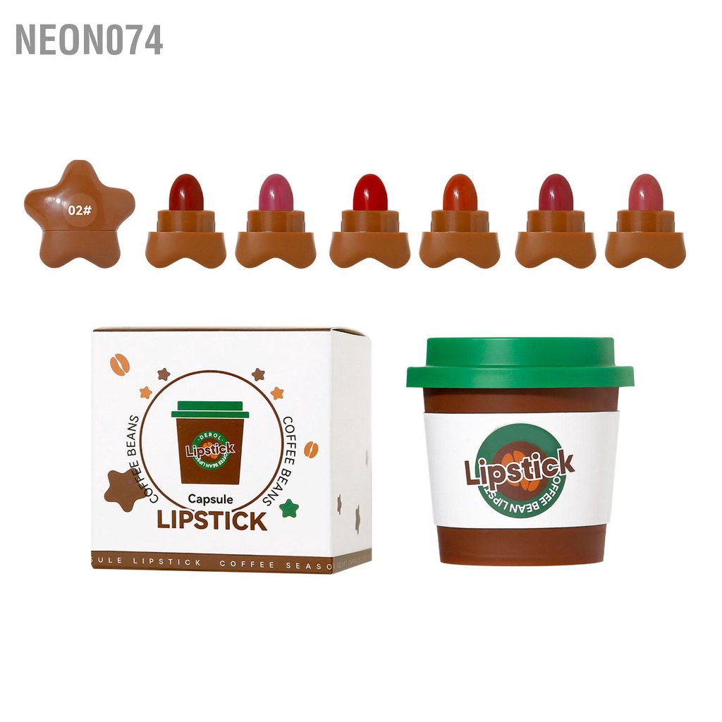 Neon074 Mini Matte Lipstick Set Phụ nữ Trang điểm Lâu dài Viên nén Son môi Sắc tố Mỹ phẩm Quà tặng sinh nhật
