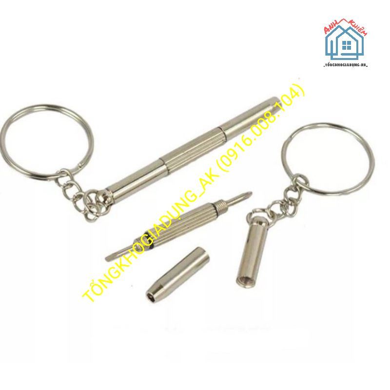 Tô vít mini 2 đầu kiêm móc khóa (vặn kính, đồng hồ, điện thoại...)