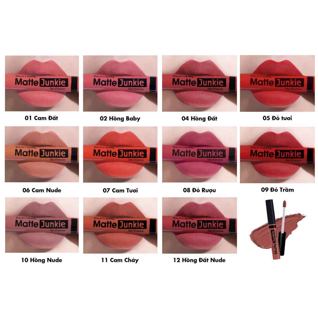 Son Kem Lì Lip Cream Silkygirl Matte Junkie 5.8ml | BigBuy360 - bigbuy360.vn