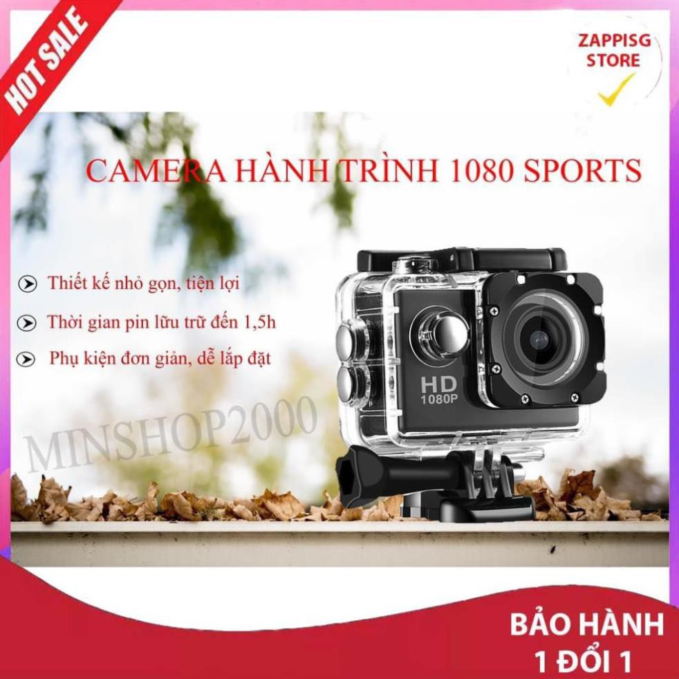 CAMERA HÀNH TRÌNH  1080 SPORTS HÌNH ẢNH CHẤT LƯỢNG CAO  - Bảo hành 1 đổi 1 new 2021