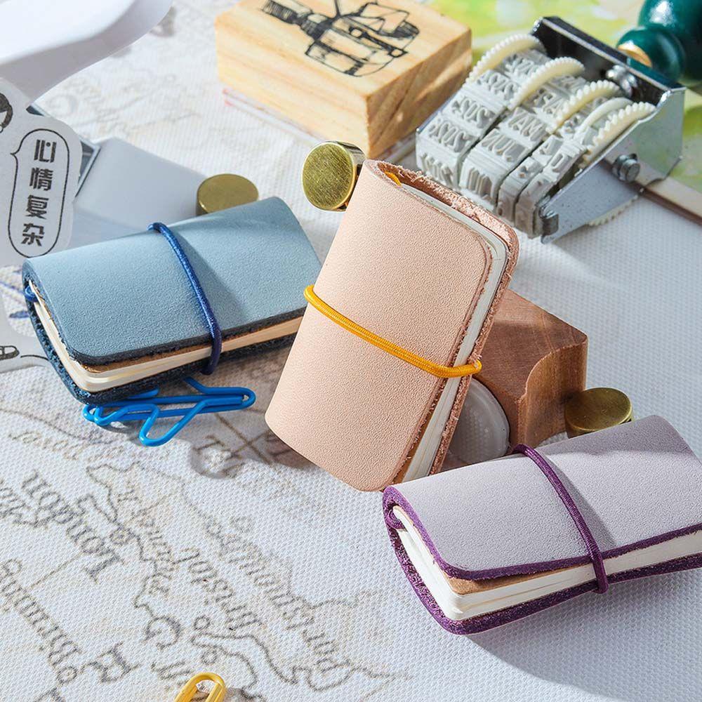 AUGUSTINA Sổ Tay Mini Bằng Da Dễ Thương Tiện Dụng Mang Theo Du Lịch