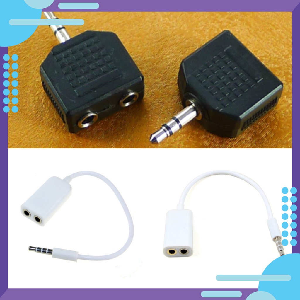 [GIÁ SỈ] CÁP CHIA LOA JACK 3.5 TỪ 1 RA 2 - 4 KHỨT CÓ MIC [SALE]