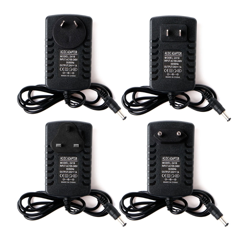 Bộ Sạc Zonge Ac 100-240v Sang Dc 24v 1a Us / Eu / Au / Uk