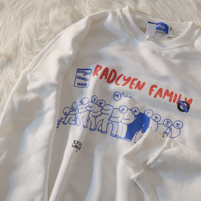 【ZHELIHANGFEI】Áo Thun Tay Dài Dáng Rộng Kiểu Nhật Bản Dễ Phối Đồ