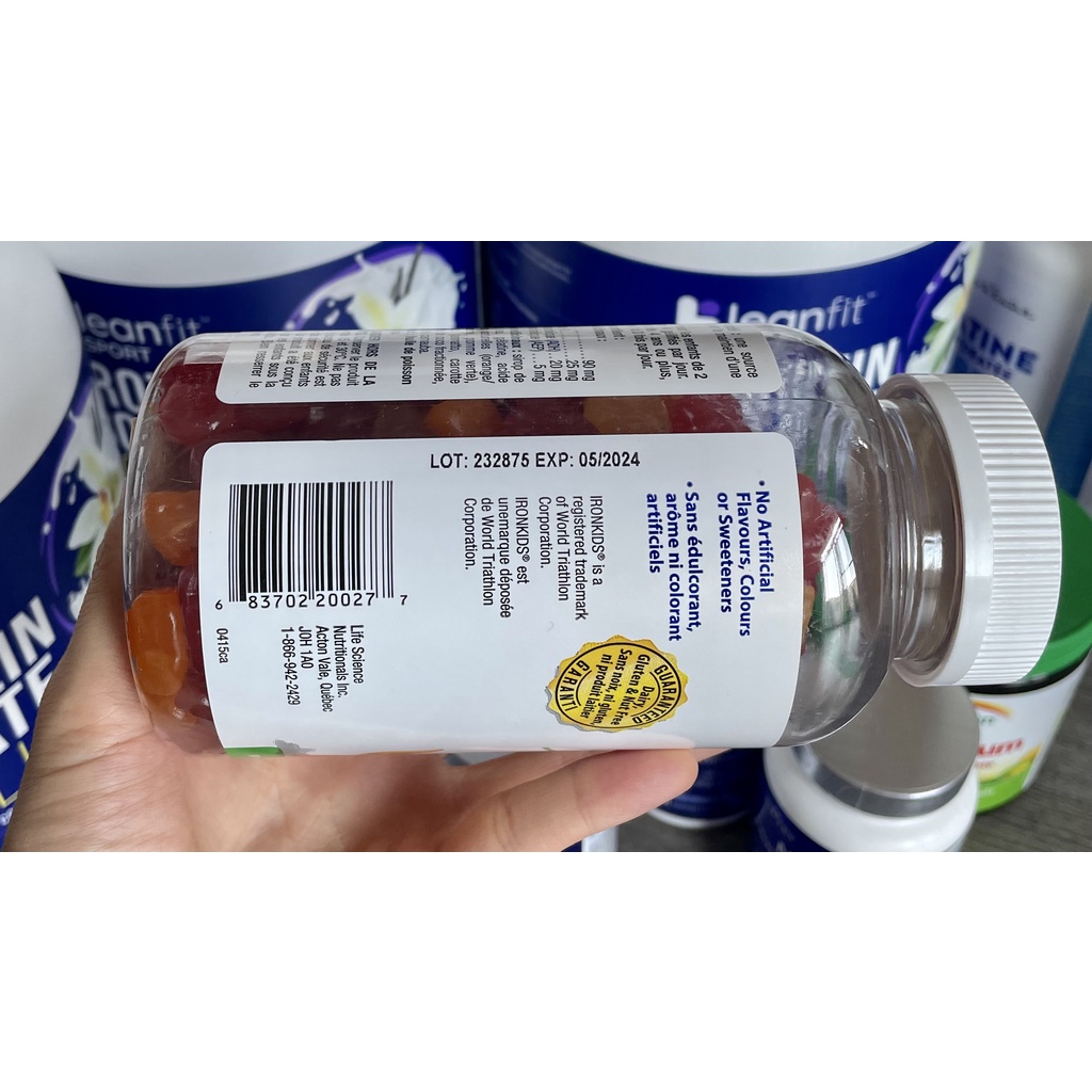 Kẹo dẻo omega 3 cho trẻ Ironkids 200 viên. HSD T5/2024(bill Costco