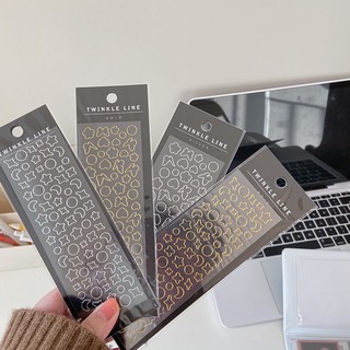 TWINKLE LINE stickers confetti trang trí toploader/ polcols