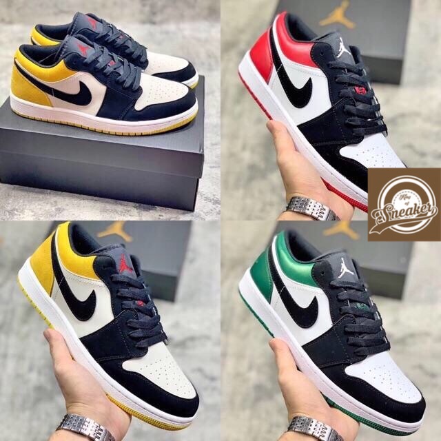 Giầy Air Jordan 1 Black Toe thấp cổ (low) cổ thấp đỏ trắng thời trang nam, nữ thể thao 2020 👡Tốt nhất NEW new . ^ ! " '