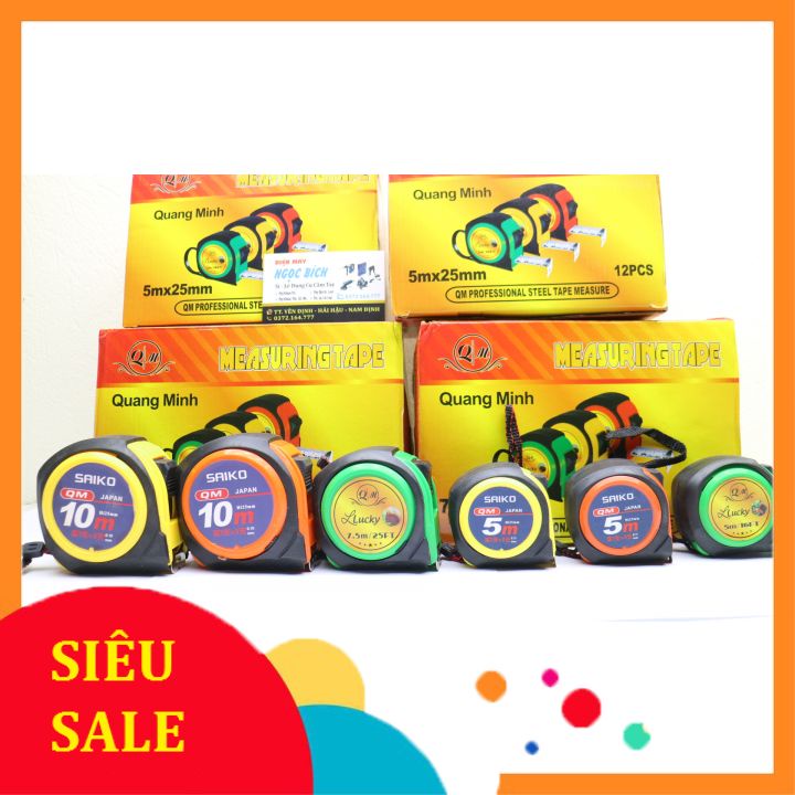 Thước mét cao su chống va đập SAIKO 5m - 7,5 - 10m [LOẠI XỊN]