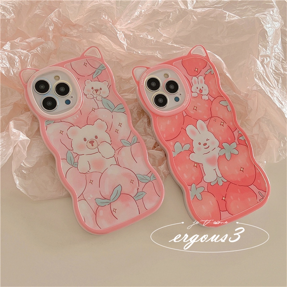 🌈Cat Ear🎁Ốp Điện Thoại Mềm Hình Tai Mèo / Gấu / Thỏ Cho iPhone 14 13 12 11 Pro Max SE2020 X XR Xs Max 7 8 6 6s Plus
