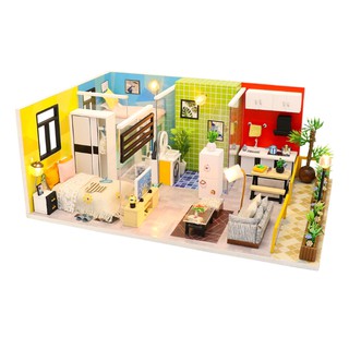 Nhà Búp Bê Gỗ DIY - Simple Life M043 ( Tặng Kèm Keo + Dụng Cụ 5 Món )