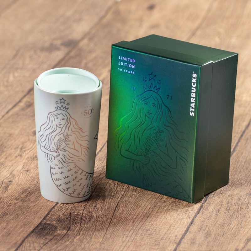 CỐC STARBUCKS MUG CERAMIC 50th ANNIVERSARY SIREN