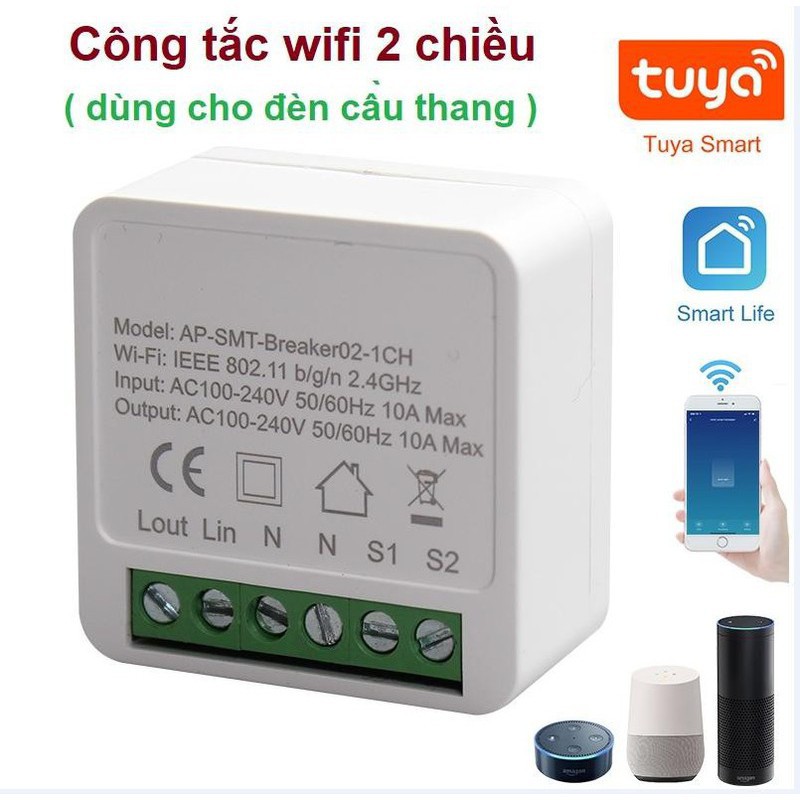 Công tắc Wifi Tuya Mini, Tuya Switch Module Dùng Cho Công Tắc Cầu Thang Công Tắc Cơ