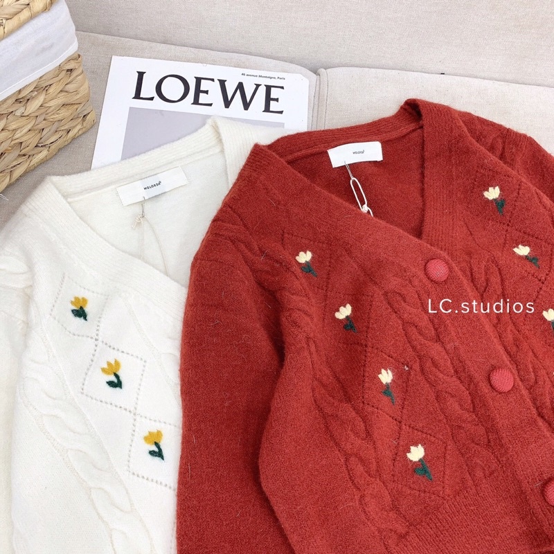 Cardigan thêu hoa