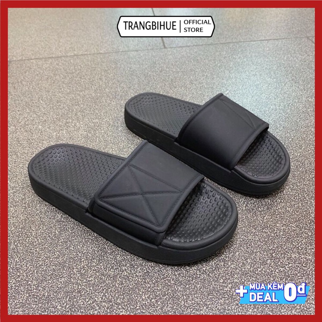 (CÓ SẴN - Đen Trắng size 36-45) Dép đúc cao su ulzzang basic nam nữ