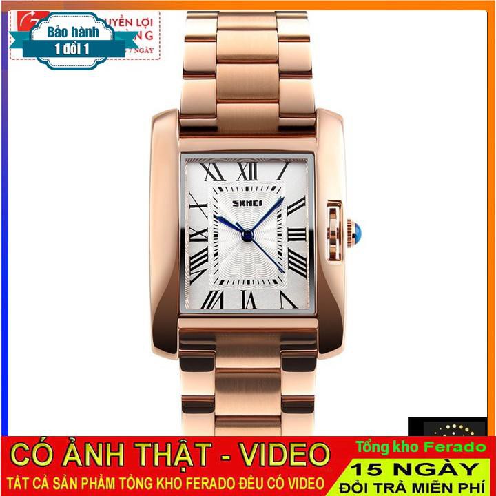 [ xả kho ] ĐỒNG HỒ NỮ LUXURY SKMEI 1284, DÂY THÉP CAO CẤP