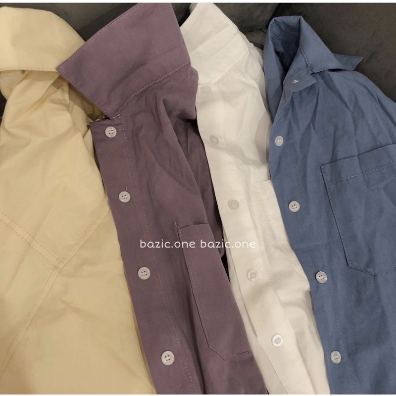 [Ảnh thật/Sẵn]Áo sơmi thô sần dáng oversize cộc tay hàng Quảng Châu | BigBuy360 - bigbuy360.vn