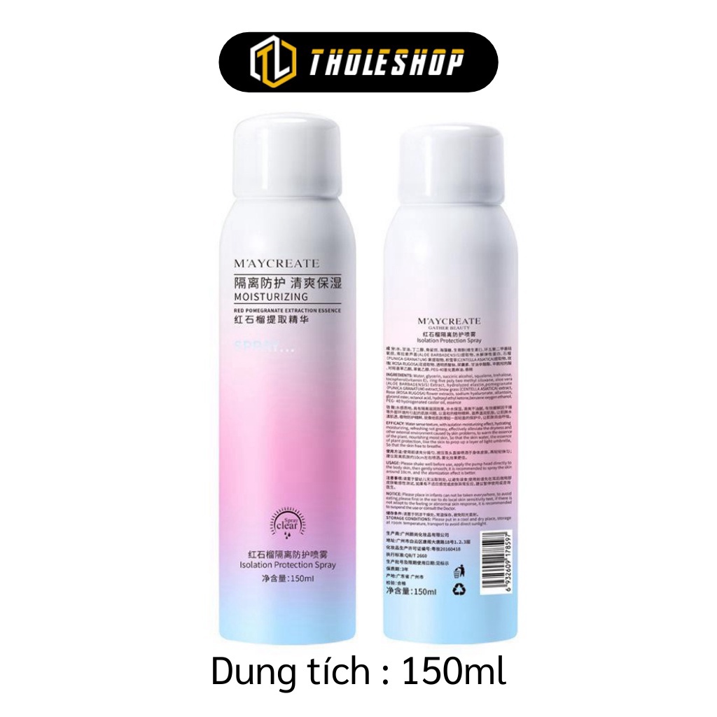 [SGD] Xịt Chống Nắng - Chai Xịt Chống Nắng Trắng Da Mayceate 150ml Bảo Vệ Da Khỏi Tia UV 6557