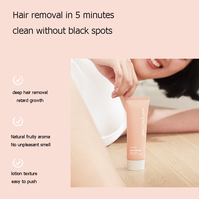 WATERCOME Kem Tẩy Lông Vùng Da Dưới Cánh Tay Dịu Nhẹ Không Gây Kích Ứng 120g