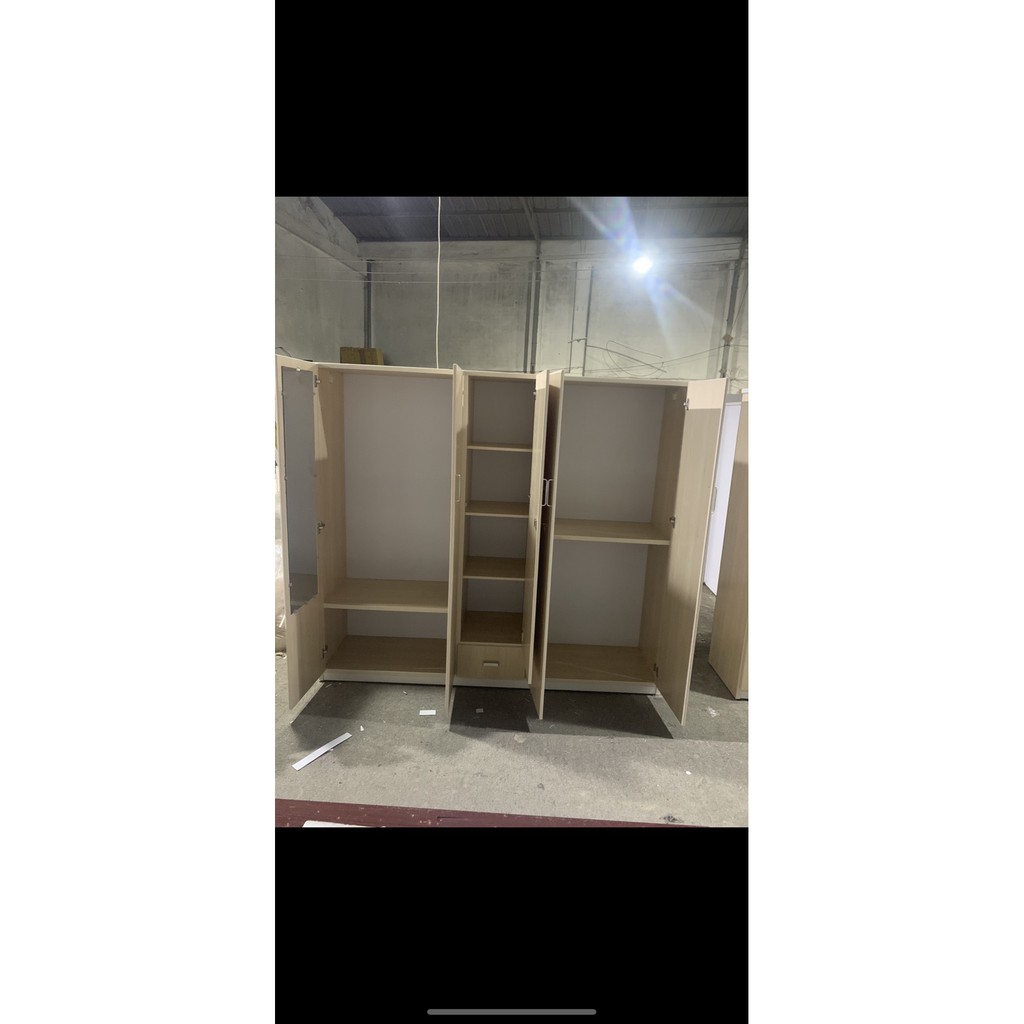 Tủ nhựa 5 cánh 2 ngăn kéo ngang 2m05 cao 1m84, nội thất phòng ngủ | BigBuy360 - bigbuy360.vn