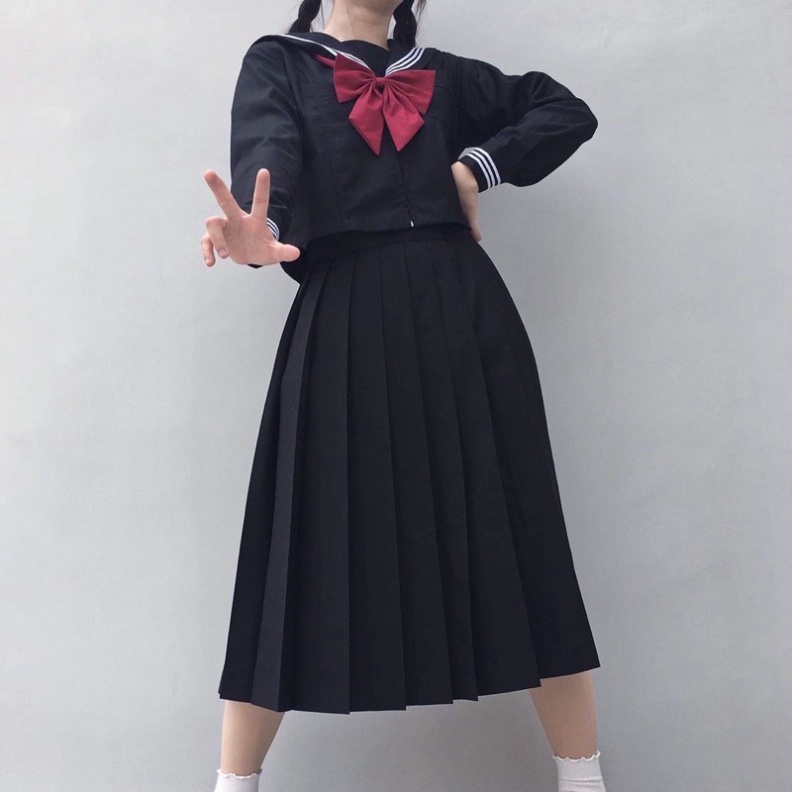 Chân váy xếp ly công sở siêu Hot_450 chất mát, phom đẹp, nội y xanh