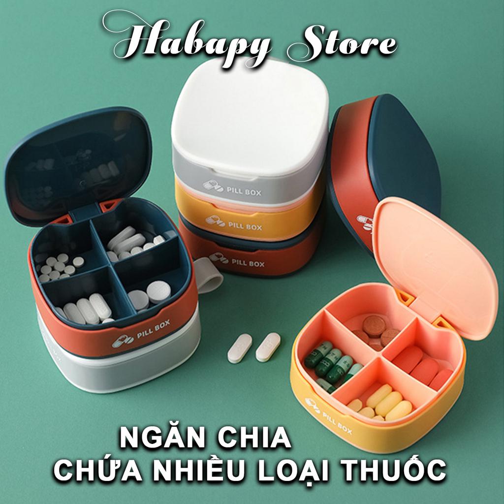 Hộp đựng thuốc mini có chia ngăn, hộp thuốc cá nhân nhỏ gọn khi đi du lịch