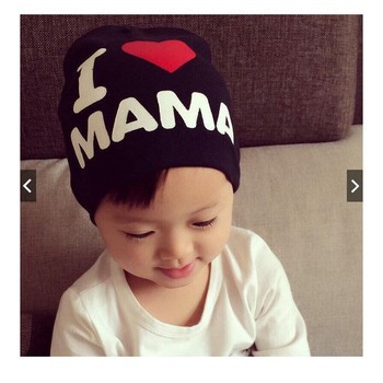 Nón thun i love mama i love baba 1-5 tuổi