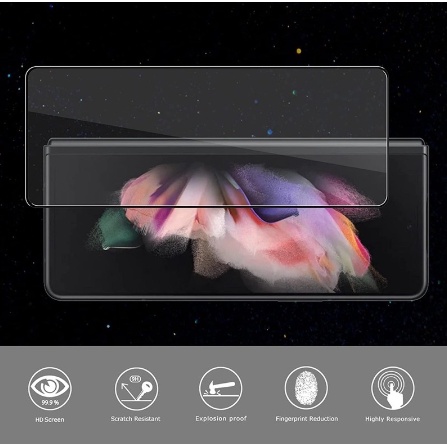 Dán kính cường lực siêu mỏng Samsung Z Fold 3 5G full màn hình mặt trước nhỏ cảm ứng siêu nhậy