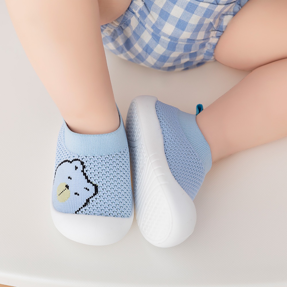 Giày thể thao dệt kim phối lưới thoáng khí mang không trượt thời trang cho bé 6 tháng đến 3 tuổi