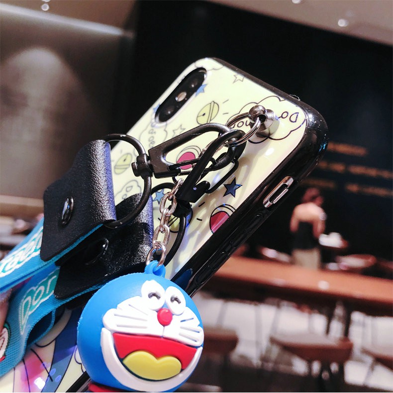 Ốp lưng Samsung S20 FE S10 S10+ S9 S9+ S8 S8+ M51 M31 Note 20 Ultra 10 9 8 Pro Plus Lite Glitter Doraemon Soft TPU Case Full Cover+Stand+Lanyard | BigBuy360 - bigbuy360.vn